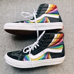 Vans Unisex Sk8-Hi Reissue (Refract) Rainbow men’s 5 woman’s 6.5